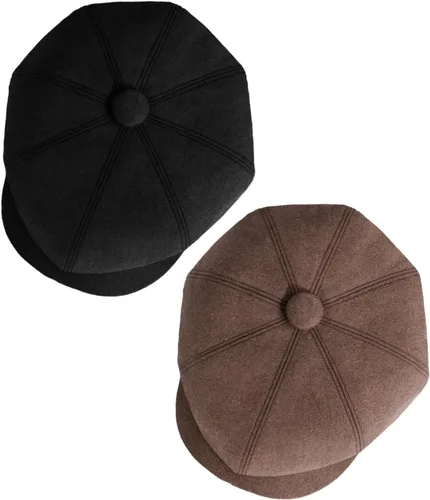 Vista 18 de Gorra de taxista Senker Fashion para hombre, gorra irlandesa clásica de 8 paneles de mezcla de lana para hombre mayor