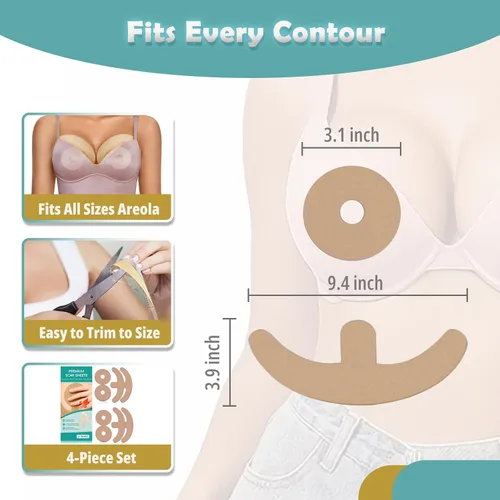 Vista 6 de Hojas de silicona para cicatrices de pecho, 8 piezas de hojas de silicona reutilizables para cicatrices de mama, solución eficaz para curar
