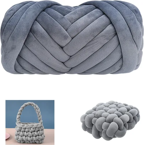 Vista 10 de Hilo de Algodón Grueso para Tejer con los Brazos Crochet Super Saver Jumbo Gigante Voluminoso Premier Hilo para Hacer Mantas para Casa de Mascotas