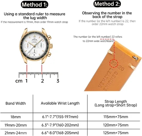 Vista 2 de REZERO Correas de reloj de cuero genuino de liberación rápida para hombres y mujeres, 0.709 in, 0.748 in, 0.787 in, 0.827 in, 0.866 in, 0.906 in