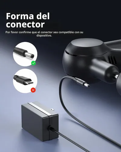 Vista 2 de Cargador de CA de 15 V apto para Therabody Theragun Mini 1.0, cable de alimentación de repuesto para pistola de masaje Prime - Certificado UL Safty