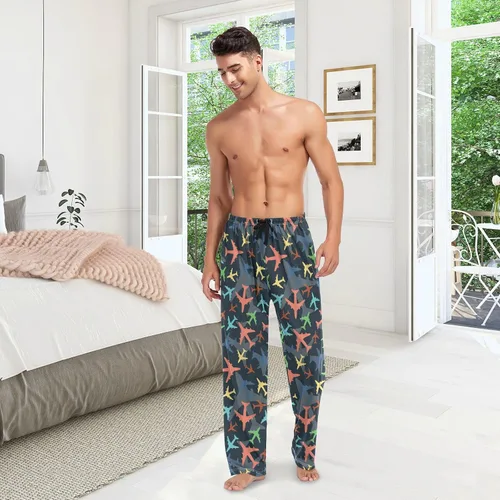 Vista 3 de Aslsiy Lizards Green - Pantalones de pijama para hombre, pantalones suaves separados para hombre, pantalones de descanso