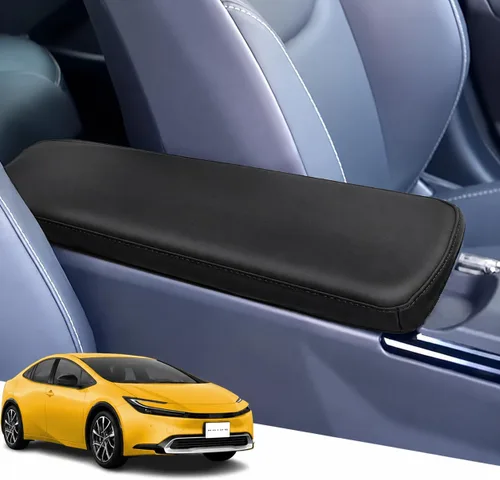Vista 70 de Great-luck Funda de cuero para consola central, almohadilla para reposabrazos, accesorios de cubierta de caja (costuras rojas) para BMW X1 2023 2024