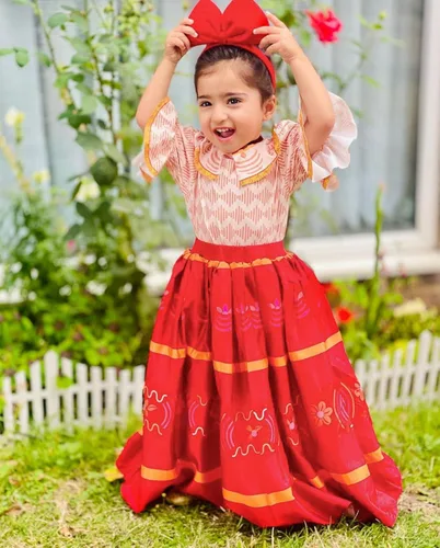 Vista 6 de keaiyouhuo Disfraz de Mirabel 3T-12T para cosplay disfraz de Isabela Luisa Dolores tía Pepa vestido Madrigal para la familia Halloween