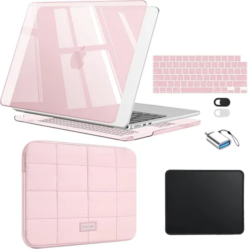 Vista 11 de EooCoo Funda para MacBook Air de 13 pulgadas M5 M4 M3 M2 2026-2022 Cristal transparente