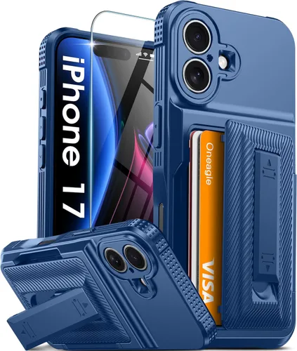 Vista 37 de Oneagle Funda tipo cartera para iPhone 16 Pro Max con tarjetero y soporte