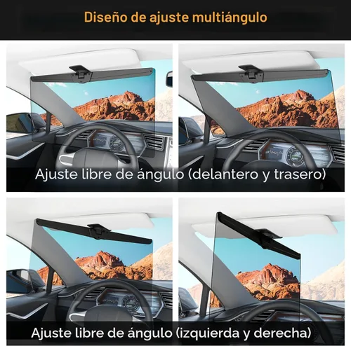 Vista 9 de Extensor de visera solar Veharvim para automóviles, extensor de visera de coche polarizado bloqueador solar UV400, extensión de visera ajustable