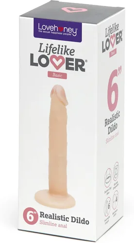 Vista 7 de Lovehoney Consolador anal realista para adultos, juguetes para mujeres y hombres, consolador de ventosa realista de 6 pulgadas para masaje anal