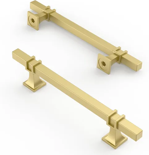Vista 17 de Asidrama - Paquete de 10 manijas para alacena de 3 pulgadas (76mm) de color negro mate y dorado, tiradores para gabinete, accesorios para gabinete