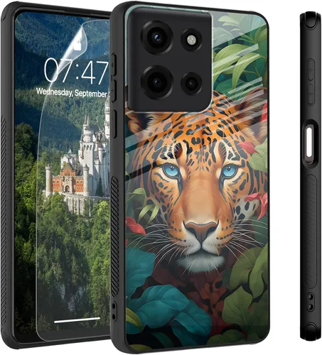 Vista 61 de Funda para Motorola Moto Edge 2022, cubierta trasera de vidrio templado con protector de pantalla, funda protectora a prueba de golpes para Motorola