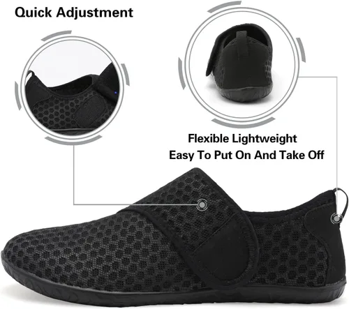 Vista 4 de Lisdwde Zapatos de agua para mujeres y hombres, antideslizantes, zapatos acuáticos, zapatos de natación, deportes de playa, zapatos de secado