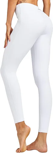 Vista 8 de COOLOMG Pantalones de yoga para mujer, mallas capri para correr, leggings de tiro bajo, entrenamiento, gimnasio con bolsillos ocultos