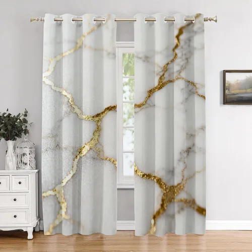 Vista 13 de Cortinas opacas de poliéster multicapa marrón con diseño de bosque natural, 2 unidades, 26 x 24 pulgadas