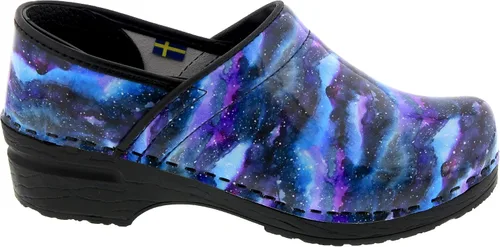 Vista 3 de BJORK Swedish Comfort - Zuecos de cuero para mujer, con estampado profesional
