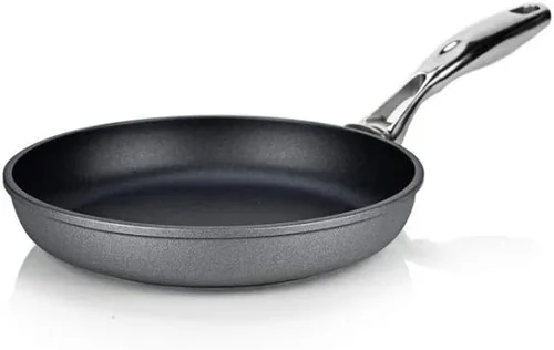 Vista 2 de Swiss Diamond Sartén de 9.5 pulgadas, sartén de aluminio antiadherente con mango de acero inoxidable, apta para horno
