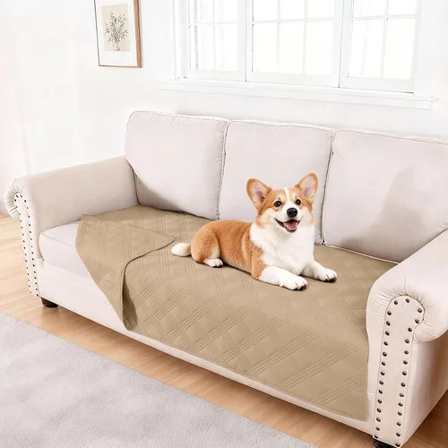 Vista 130 de hyha - Manta impermeable para cama de perro, mantas suaves para mascotas, funda impermeable para sofá para perros, fundas reversibles lavables