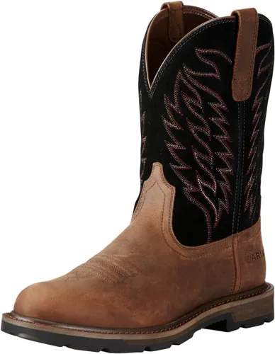Vista 11 de ARIAT Botas de trabajo para hombre Groundbreaker de punta ancha y cuadrada