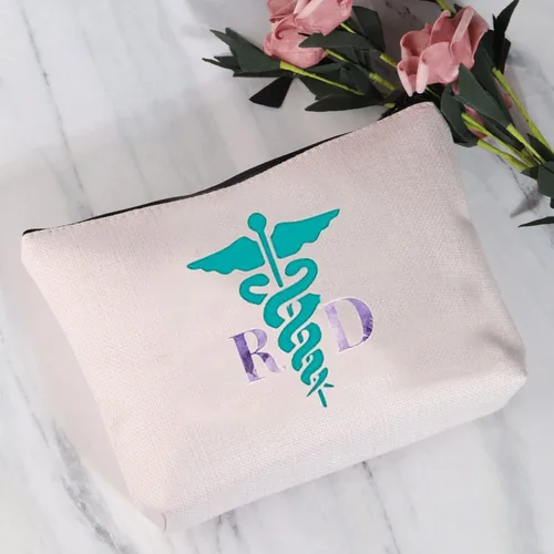 Vista 2 de JYTAPP Dietista Regalo de agradecimiento Dietista La influencia de una gran bolsa de cosméticos Dietista Regalo de nutricionista RD Registrado