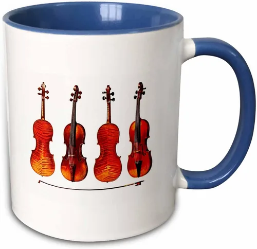 Vista 10 de 3dRose The Great Stradivarius Violins - Taza de dos tonos (11 onzas), color negro