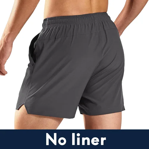 Vista 6 de Haimont Pantalones cortos deportivos de 5 pulgadas para hombre, con bolsillos, resistentes al agua, ligeros, de secado rápido, pantalones cortos