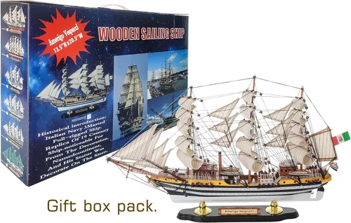 Vista 3 de SAILINGSTORY Modelo de Madera Nave Amerigo Vespucci 1/190 Escala Réplica