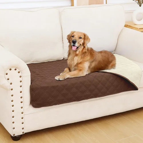 Vista 153 de Smiry Funda Impermeable para Cama de Perro Manta para Mascotas, Manta Suave y Lavable para Perros para Muebles Cama Sofá Sofá Reversible, a Cuadros