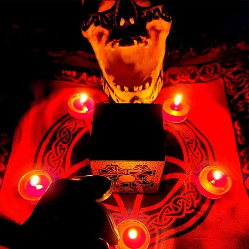 Vista 6 de Hellraiser - Caja de rompecabezas, configuración de lamentos, cenobites de Halloween con cabeza de alfiler para cosplay (estilo A)