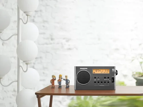 Vista 5 de SANGEAN SG-106 AM/FM Compact Digital Tuning Receptor portátil (negro)