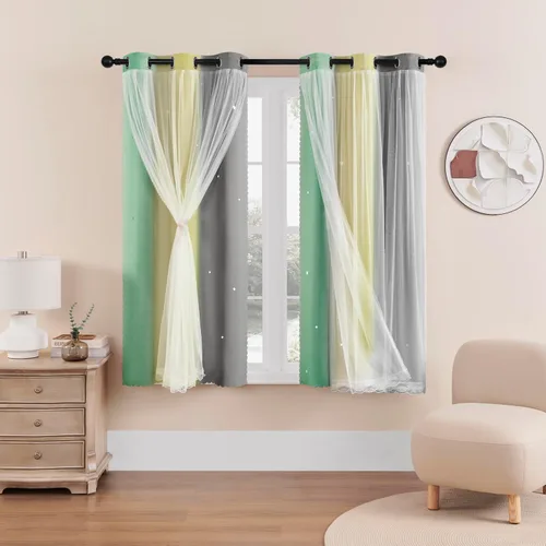 Vista 109 de XiDi - Cortinas para decoración de dormitorio Beige34/54/1