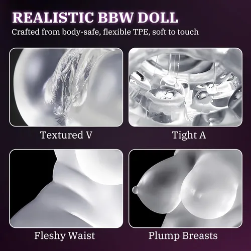 Vista 5 de Muñeca sexual masculina, masturbador masculino, muñeca sexual BBW de 2.2 libras, juguete sexual de bolsillo para hombres, muñecas sexuales realistas