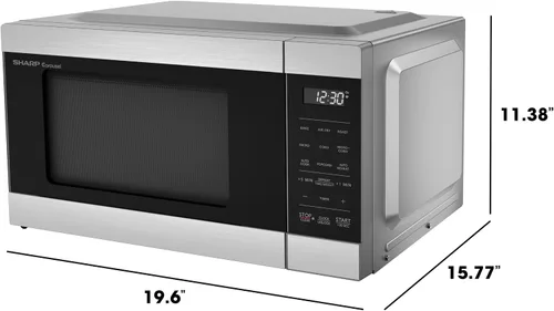 Vista 2 de Sharp Carousel® SMC0985KS - Horno microondas de convección 3 en 1 con freidora de aire, 0.9 pies cúbicos, 900 W, acero inoxidable