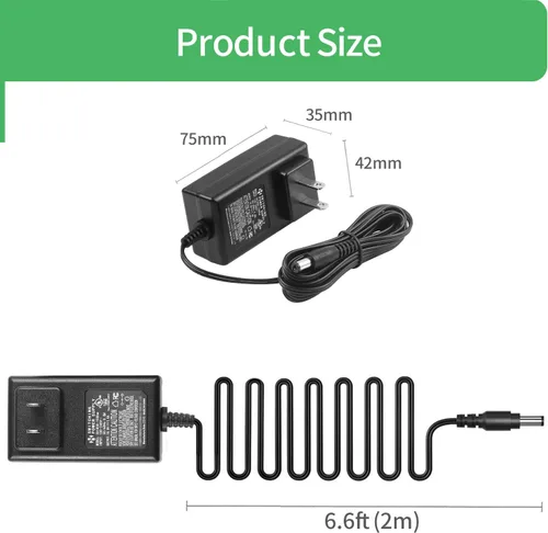 Vista 3 de Adaptador de fuente de alimentación de 18 V 1 A CA, adaptador de 18 voltios y 1 amperio, enchufe de 0.217 in x 0.083 in compatible con 18 voltios