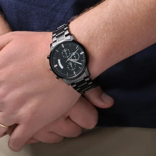 Vista 7 de Regalo To my Brother, reloj para hombres, reloj de madera personalizado para hombre, reloj de madera para él, reloj grabado, regalo personalizado