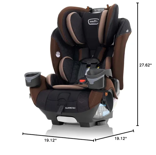 Vista 10 de Evenflo EveryFit/All4One - Asiento convertible 3 en 1 para automóvil con funda de limpieza rápida (marrón Belmont)