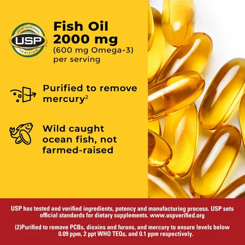 Vista 9 de Nature Made Suplementos Omega 3 de aceite de pescado, 2000 mg por porción