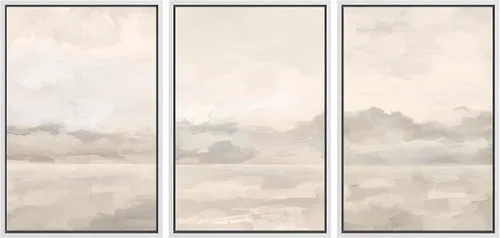 Vista 67 de SIGNWIN Lienzo enmarcado para pared, juego de arte sereno de pantanos con humedales verdes e ilustraciones de agua tranquila, arte moderno