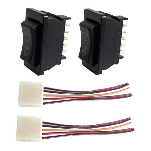 Vista 5 de Interruptor de ventana universal de 5 pines para coche, control de elevación ARRIBA/ABAJO, interruptor basculante momentáneo para deslizamiento