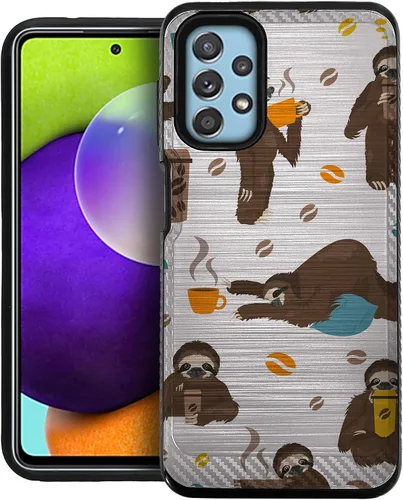 Vista 8 de CasesOnDeck - Funda de doble capa compatible con Samsung Galaxy A32 5G y A32 [armadura cepillada] Carcasa de dos piezas de metal cepillado