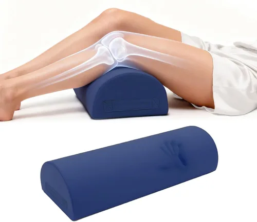 Vista 9 de Almohada de rodilla para dormir de espalda, almohada para elevación de piernas, almohada de espuma viscoelástica debajo de la rodilla para dormir