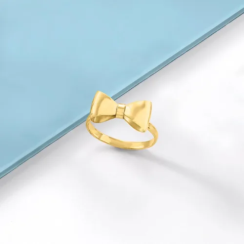 Vista 7 de Ross-Simons Italian 14kt Yellow Gold Bow Ring