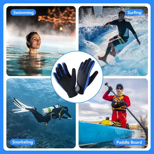 Vista 6 de Micosuza Guantes de buceo de neopreno de 1,5 mm de cinco dedos
