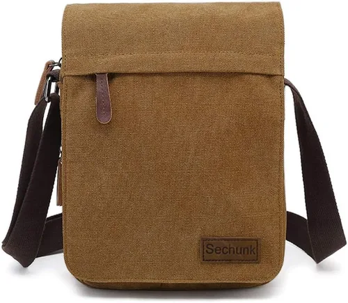 Vista 22 de Sechunk Vintage Canvas Messenger Cross body bag Shoulder bag