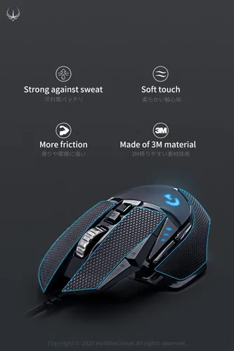 Vista 2 de HOTLINEGAMES Cinta de agarre antideslizante para mouse 2.0 Plus compatible con Logitech G Pro X2 Superstrike Lightspeed, G Pro X Superlight 2