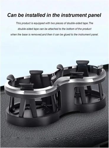 Vista 4 de Universal Car Cup Holder Extender - 2-in-1 Dual Design with Elastic Adjustable Clamp for Cars, Trucks & SUVs
