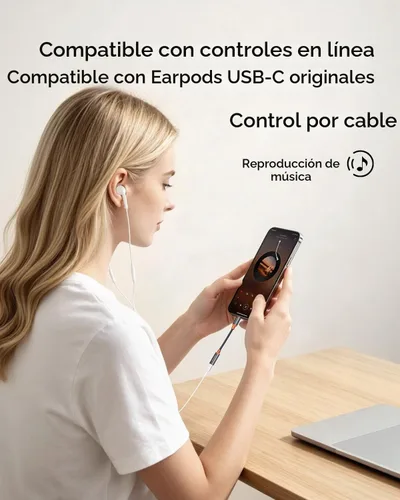Vista 3 de mcdodo Adaptador 4 en 1 USB-C a Lightning OTG con función de carga/audio/OTG Tipo C hembra a Lightning Macho Adaptador de cable apto