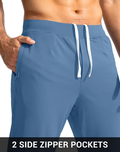 Vista 5 de G Gradual Pantalones deportivos de golf para hombre con bolsillos con cremallera, pantalones elásticos ajustados para correr, trabajo y correr