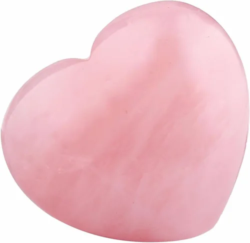 Vista 4 de SUNYIK Paquete de 1 piedra de palma curativa de cuarzo rosa natural de bolsillo con forma de corazón Healing Crystal Worry Palm Pocket Stone for