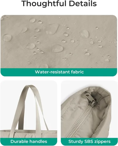 Vista 71 de BAGSMART Bolsa de mano para mujer con cremallera, bolsa de gimnasio con compartimentos, bolsa de trabajo para enfermera, baile, bolsa de yoga