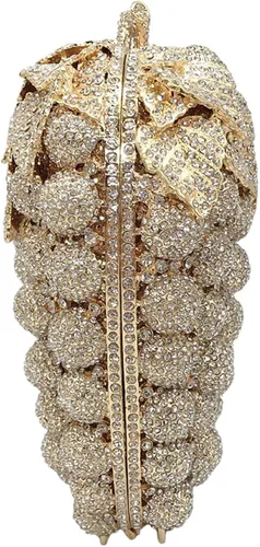 Vista 6 de AiUWay - Bolsos de noche con diamantes de imitación para mujer