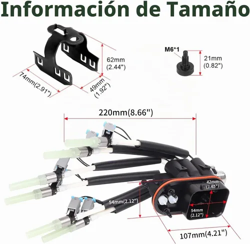 Vista 4 de Inyectores Spider 4.3L, FJ503 Inyector de combustible 6 cilindros para Chevy Express Silverado P30 K1500 GMC Savana Jimmy Chevrolet Oldsmobile
